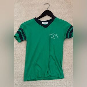 Daydreamer Green Kids Tee with Navy Accents